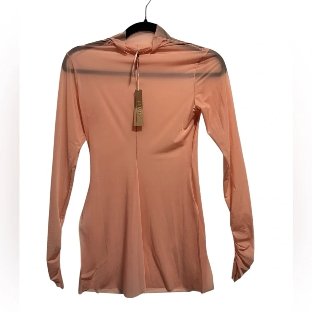 SKIMS Peach Long Sleeve Tunic Top - Picture 2 of 8